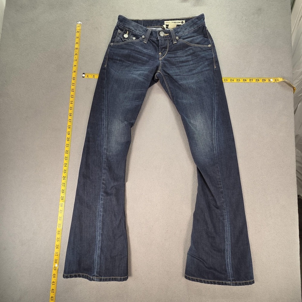 VTG Levis Engineered Jeans Womens Blue Dark Wash 10th Anniversary Twisted 27x31